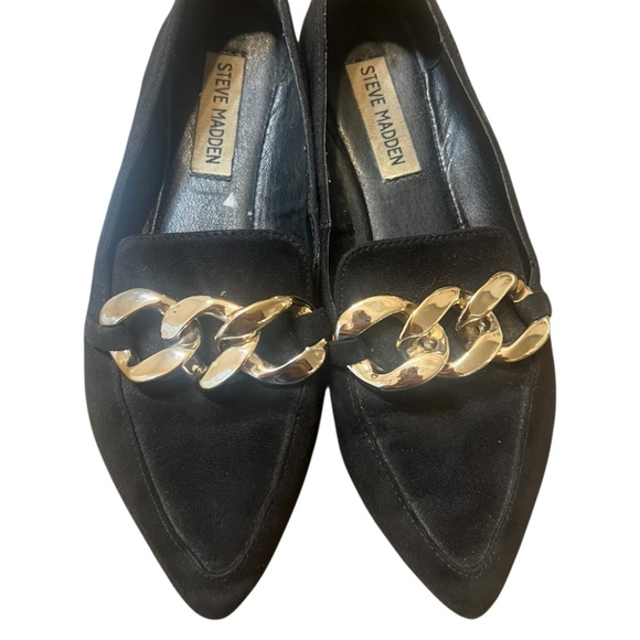 Steve Madden Black and Gold Chain Loafers 6.5 - Picture 1 of 14